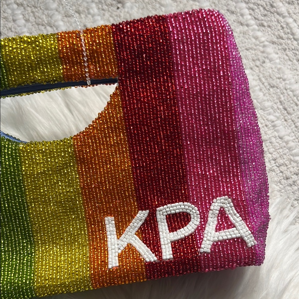 Classic Prep Monogram Custom Colorful Beaded Clut… - image 3